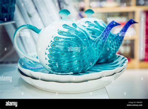 Beautiful Antique Teapots Stock Photo Alamy