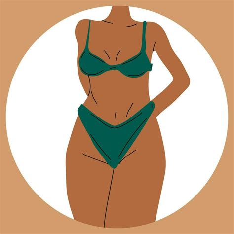 Mujer En Bikini Playa Ropa Interior Amor Y Aceptar Ninguna Cuerpo Tipo Sano Cuerpo Cuerpo