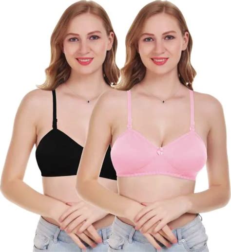 Buy Featherline Women Black Polycotton Pack Of 2 Bra 30b Online At Best Prices In India