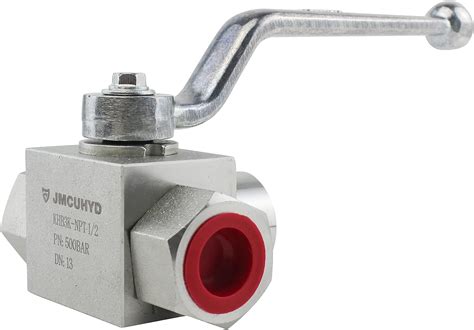 JMCUHYD 3 Way Hydraulic Ball Valve 1 2 Inch NPT 7250 PSI Shut Off High