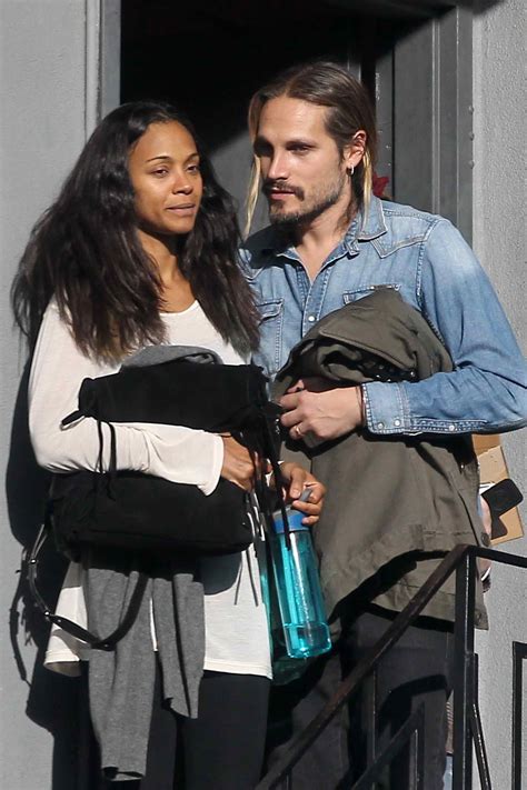 Zoe Saldana and Her Husband Marco Perego in Beverly Hills 01/13/2016 ...