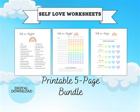 Printable Self Love Checklist Planner Planner For Self Confidence