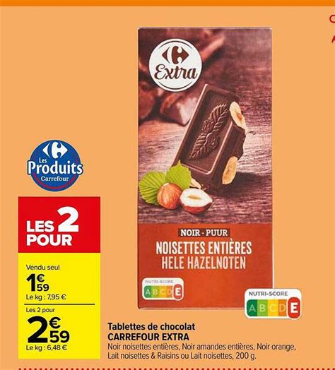 Promo Tablettes De Chocolat Carrefour Extra Chez Carrefour ICatalogue Fr