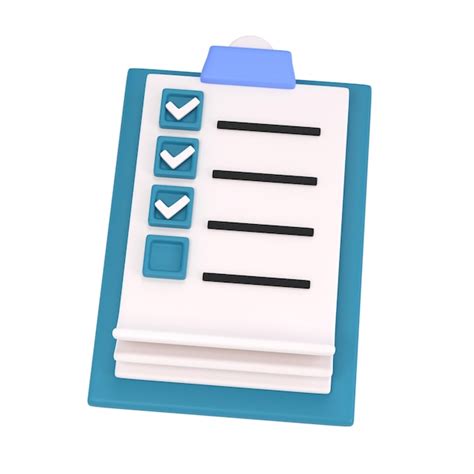 Premium PSD 3d White Clipboard Icon Task Management Todo Check List