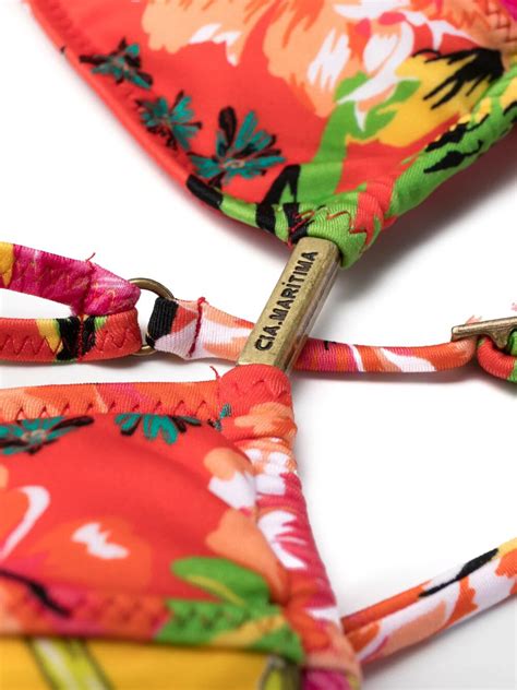 Cia Maritima Floral Print Bikini Set Multicolour