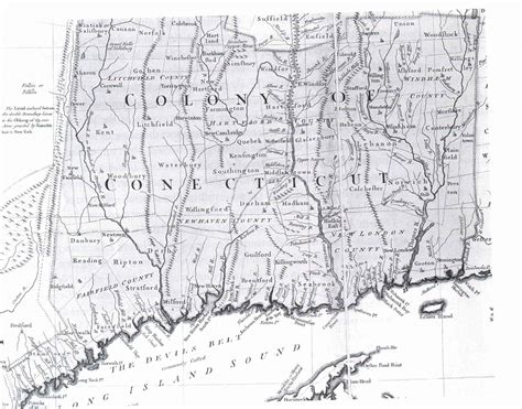 Map Of Connecticut Colony