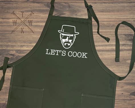 Let's Cook Personalized Apron Apron for Men Custom Mens | Etsy