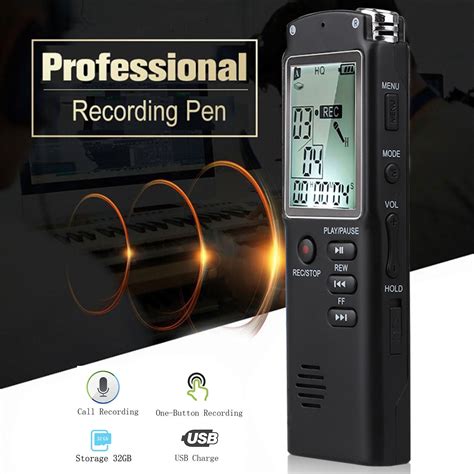 32GB Supported Mini Digital Voice Recorder Dictaphone, Sound Activated ...