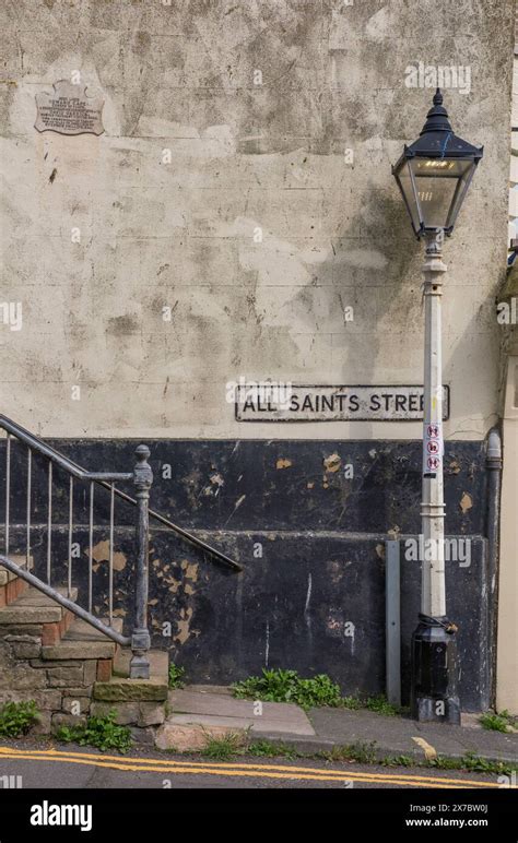 saints street hastings uk stock photo alamy
