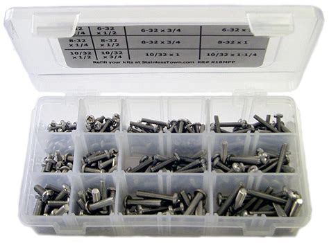 Machine Screw Kits Choose From Five Different Head Styles Phillips