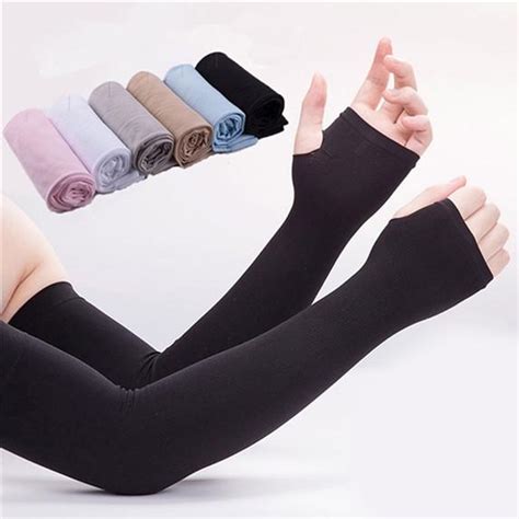 Long Gloves Scar Cover Arm Sleeves Ice Silk Sunscreen Arm Sleeves Sun