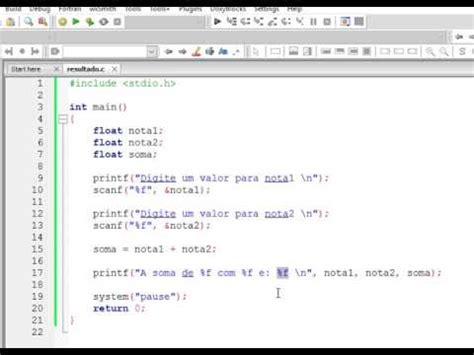 Aplicativo Em C - Exemplo programa em C - YouTube
