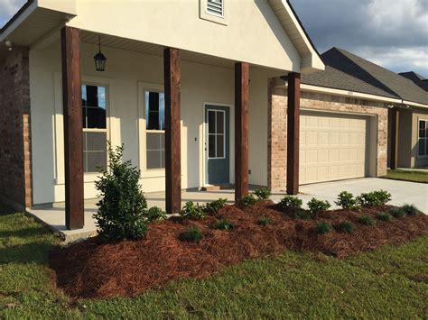 Cypress Columns Stained House Exterior