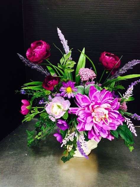 Purple Silk Floral Arrangement