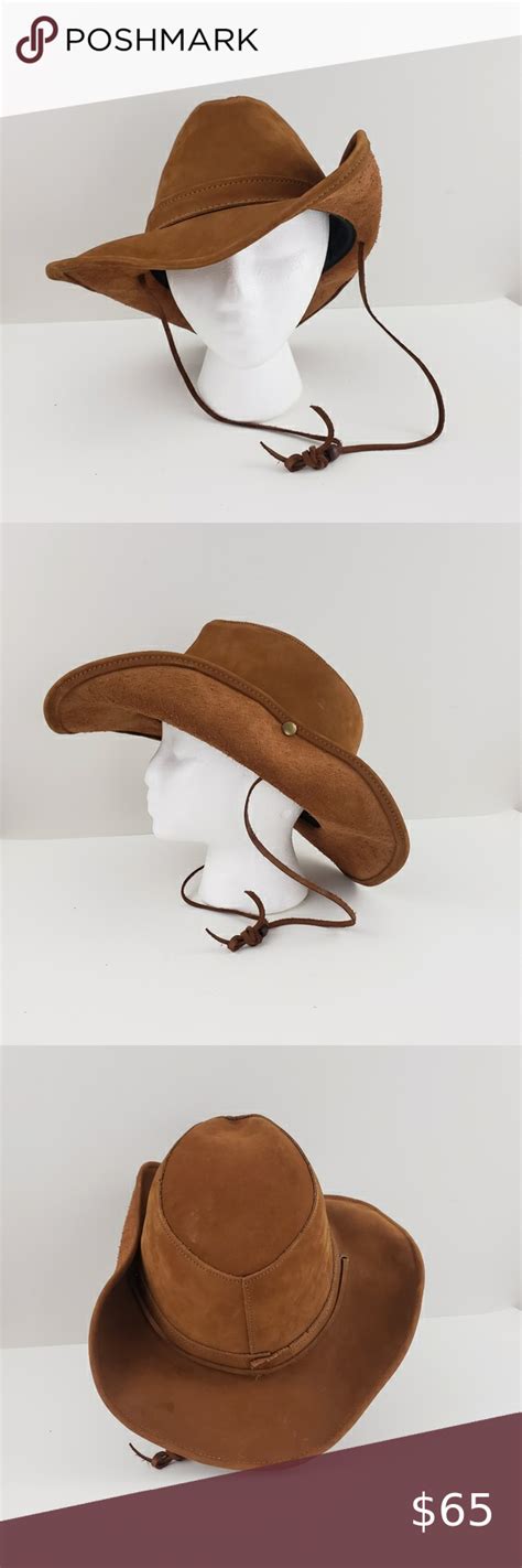 Henschel Tan Aussie Suede Leather Safari Hat L Leather Hats Suede