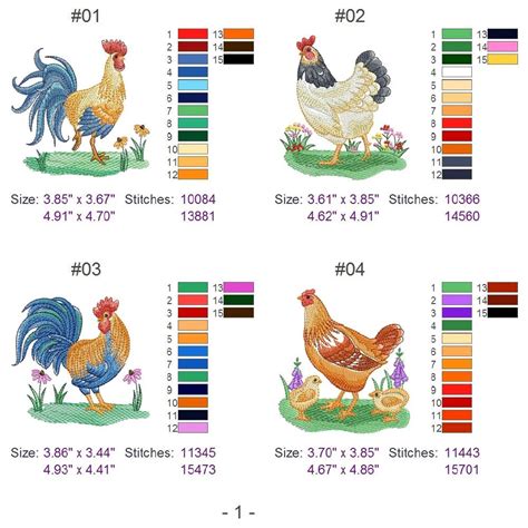 Chickens Machine Embroidery Designs Instant Download 4x4 5x5 Etsy