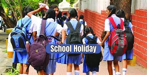 School Holidays: Big relief for school students..! Schools closed for 1 ...