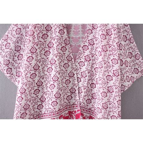 Fashion Women Chiffon Beach Kimono Vintage Mandala Floral Printed Bikini Cover Up Boho Bathing