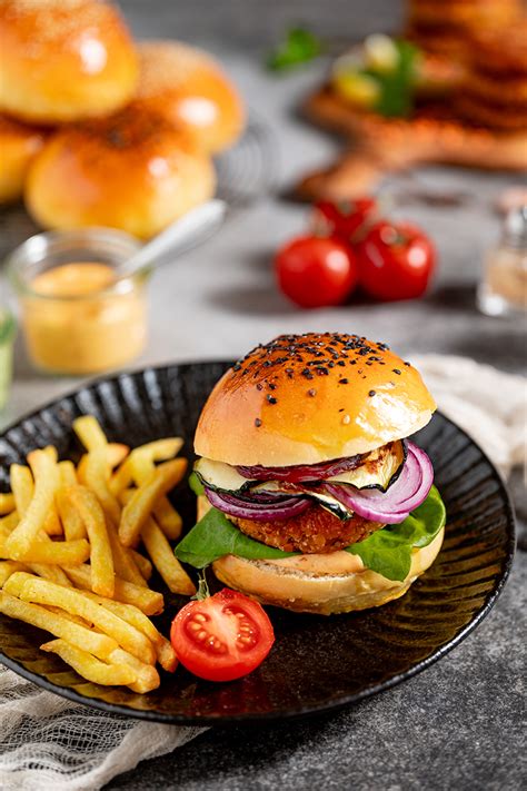 Rote Linsen Burger Veggie Burger Mit Rote Linsen Bratlingen