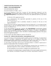 Week Sex Discrimination Docx Llb Anti Discrimination Law Week Sex Discrimination