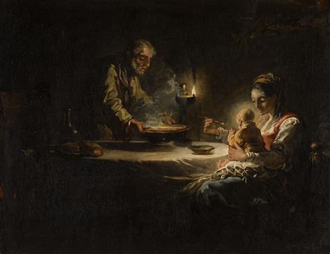 An interior scene with the Holy Family dining | TOMASSO II | 2021