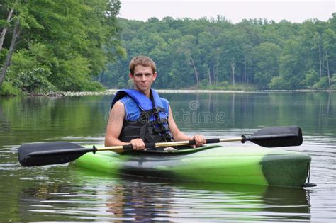 Man Sitting In Kayak Stock Image Image Of Canoe Girl 10839321