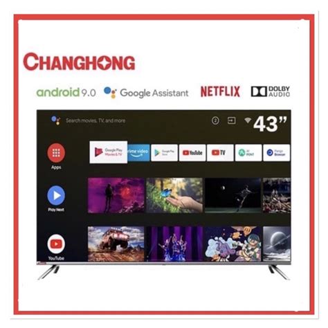 Jual CHANGHONG TV LED 43 INCH H7 SMART ANDROID TV YOUTUBE NETFLIX