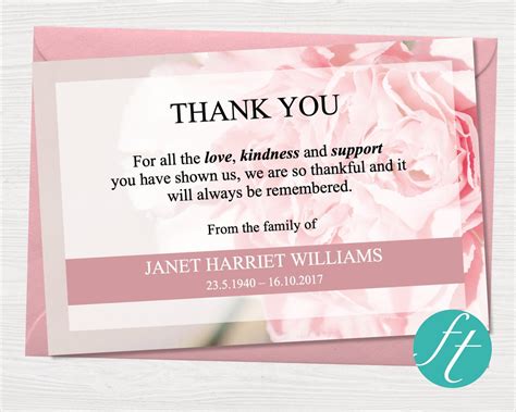 how to write thank you cards after funeral