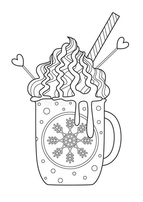 Christmas Hot Cocoa Coloring Page Coloring Pages