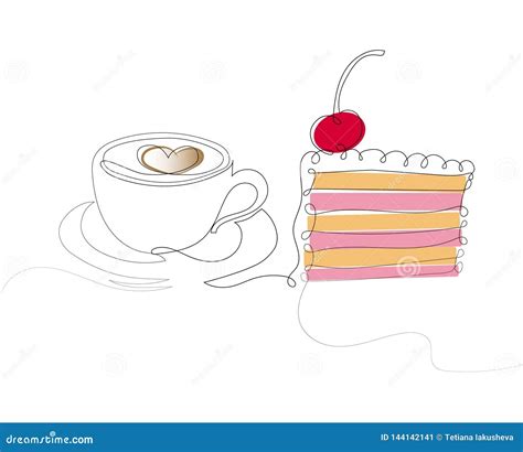 Coffee Cake Line Drawing Stock Illustrations – 2,463 Coffee Cake Line Drawing Stock ...