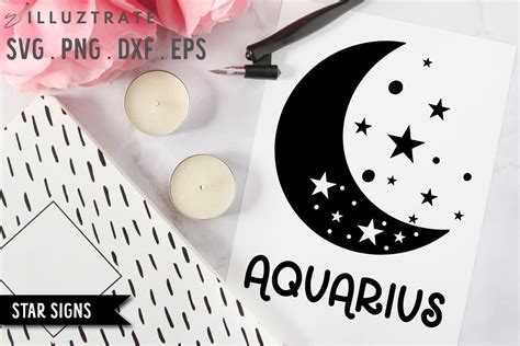 Aquarius SVG Cut File Star Sign Graphic By Illuztrate Creative Fabrica