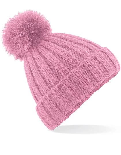 Gidutex Verbier Faux Fur Pop Pom Chunky Beanie Zum Besticken Und