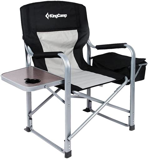 KingCamp Folding Directors Chair Heavy-Duty Camping Chair with Side ...