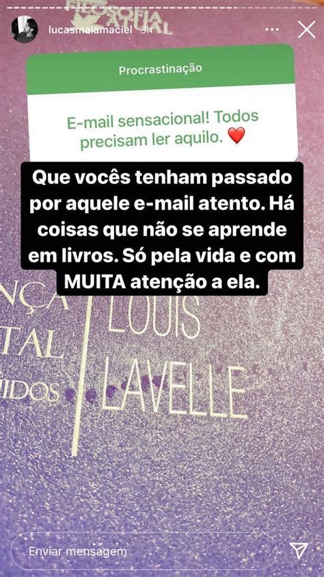 Pin de S K em Universidade Instagram Mensagens Procrastinação Ser pai