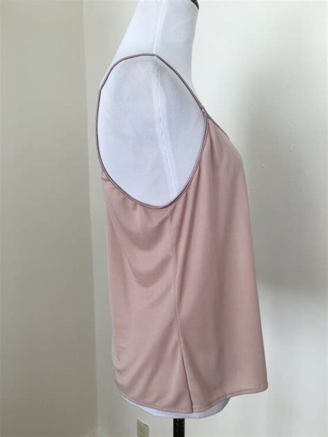 Camisole Medium Nylon Cami Nude Vintage Lingerie Gem