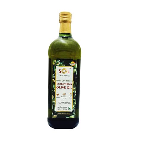 Sol 100 Spanish Extra Virgin Olive Oil Glass Bottle 1L Amazon In