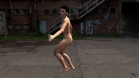 Nude Woman 03 3D Model Animated Rigged CGTrader