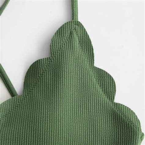 Sexy Solid Split High Waist Bikini Swimsuit On Luulla