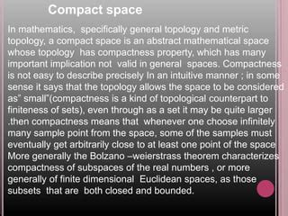 Topology M Sc Semester Mathematics Compactness Unit Ppt