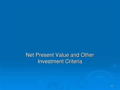 Ppt Net Present Value And Other Investment Criteria Powerpoint Presentation Id2868363