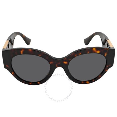 Versace Dark Grey Round Ladies Sunglasses Ve4438b 10887 52