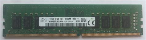 SK Hynix HMA82GU6DJR8N-XN 16GB DDR4 3200MHz 2Rx8 PC4-25600 non-ECC Unb ...