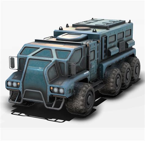 Sci Fi Truck Low Poly 3d Model 119 Unknown Fbx Max Obj Free3d