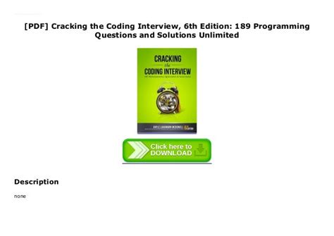 Pdf Cracking The Coding Interview 6th Edition 189 Programming Que