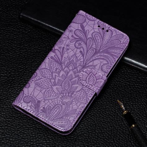 Купить Кожаный флип-кошелек с кружевным цветочным тиснением для Xiaomi ...