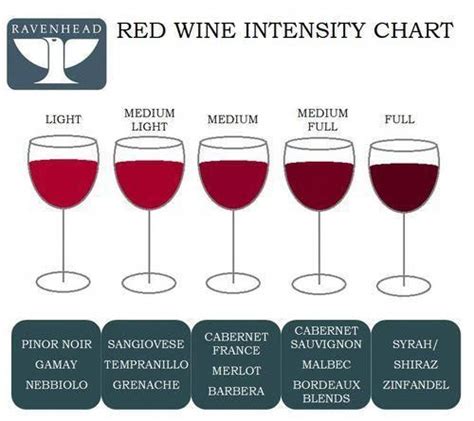 Red Wine Intensity Chart Vinhos E Queijos Tudo Sobre Vinhos Bebidas