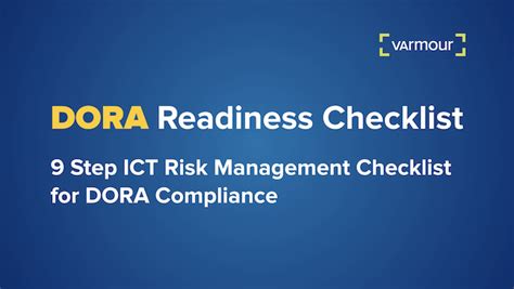 Dora Readiness Checklist Varmour