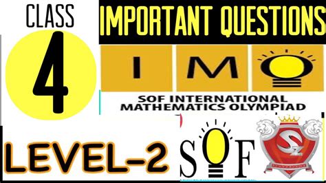 Imo Level 2 Important Questions And Solution Sof Math Olympiad Level 2