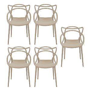 KIT CADEIRAS ALLEGRA NUDE Império das Cadeiras Móveis para sua casa ou seu negócio