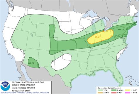 Storm Prediction Center Jul 12 2017 1730 UTC Day 2 Convective Outlook